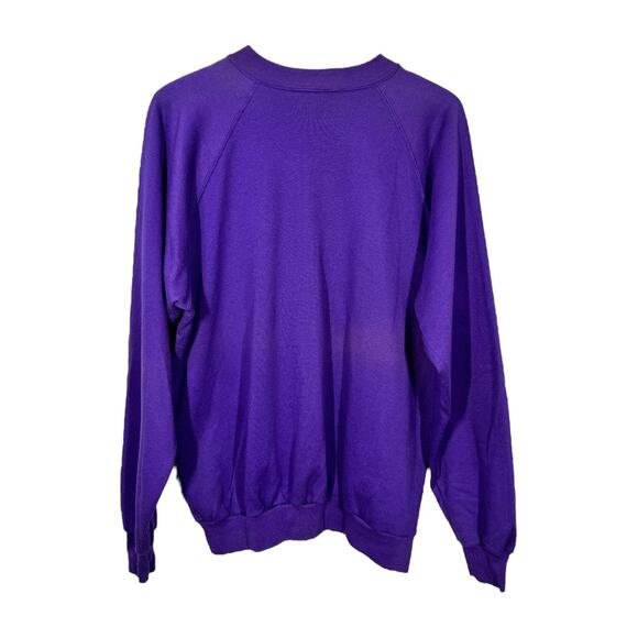 Vintage 90s Minnesota Vikings Football Sweatshirt Crewneck XL Purple NFL Raglan - Picture 3 of 6